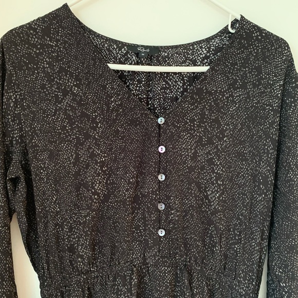 Rails Marion Slate Python Long Sleeve Midi Dress - Picture 6 of 8